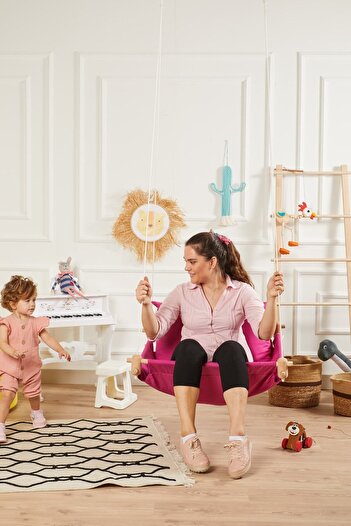 Svava Trend Çocuk Hamak Salıncak - Ev Tipi Ve Bahçe Salıncağı (fuşya)