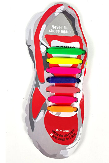 Binbirreyon 14 Pieces Practical Silicone Children's Shoes - Laces Set Ta007R
