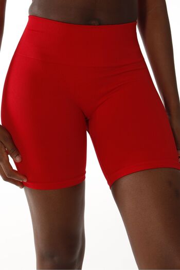 quitaly Virtus Red Push up Seamless Drawstring Shorts