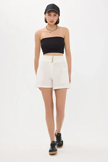 Hiccup High Waist Belted Woven Shorts