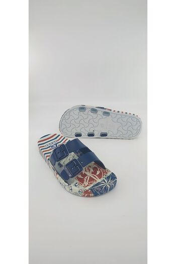 GEZER Beach, Pool, Balcony, Terrace, Bathroom, Home and Street Slippers with Anatomical Sole and Adjustable Buckle