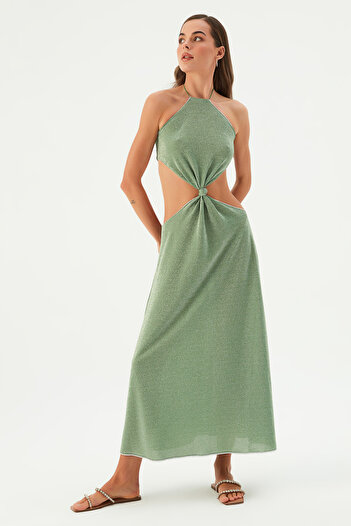 Sandshaped AIDAN KNOTTED MAXI DRESS GRASSHOPPER