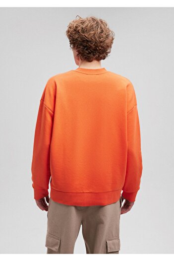 Mavi Bisiklet Yaka Turuncu Basic Sweatshirt 0s10084-70483