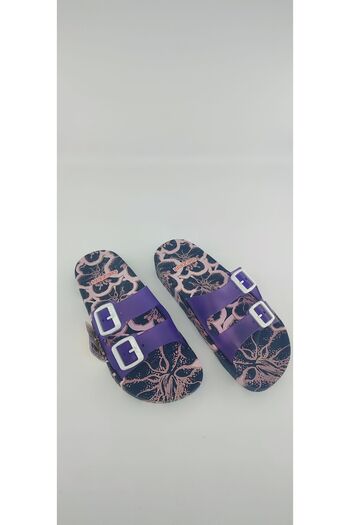 GEZER Beach, Pool, Balcony, Terrace, Bathroom, Home and Street Slippers with Anatomical Sole and Adjustable Buckle