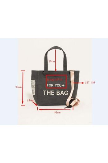 For You Bag Canvas Large Size Anthracite Bag