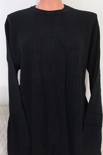Anne Mother Er Clothing - Oversize Knitwear Sweater, Long Sleeve, Crew Neck, Black