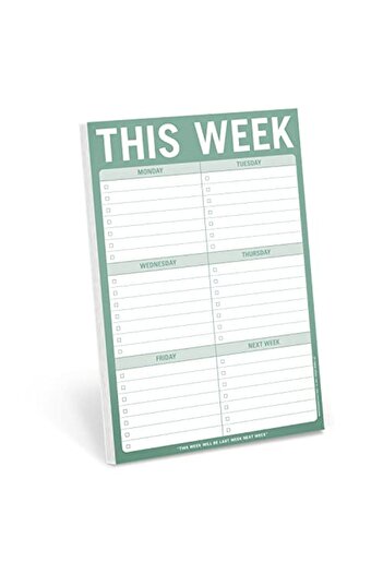 Macmillan Distribution Knock Knock This Week Pad Green