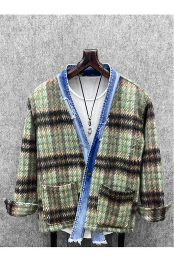 FıttingRoom Без підкладки Oversize Лазерне різання Лісорубська куртка