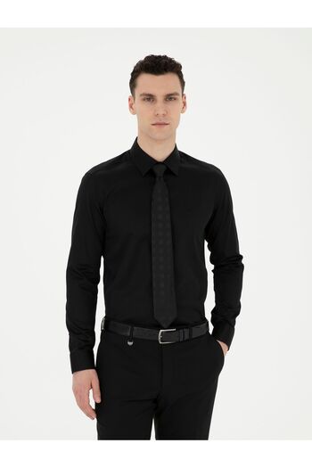 Pierre Cardin ΠΙΕΡ ΚΑΡΔΙΝ ΥΦΑΝΤΟ ΣΑΤΕΝ ΥΦΑΣΜΑ 100% ΒΑΜΒΑΚΙ ΠΟΥΚΑΜΙΣΟ SLIM FIT