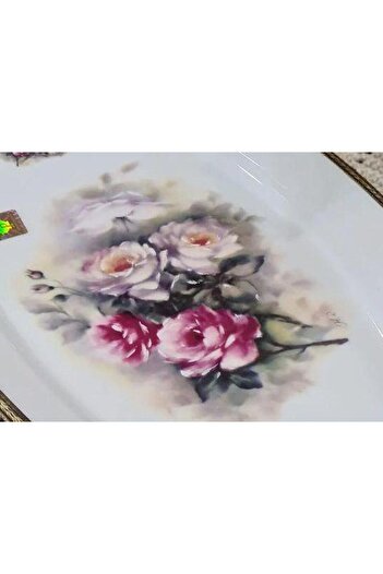 Barok Antique Oval Italian Plate 30 cm