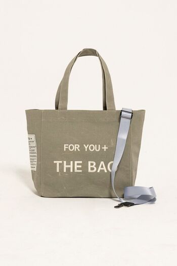 For You Bag Canvas Large Size Gray Bag
