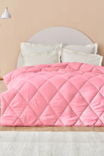 SİHİRLİ AYAKLAR Pink Flannel Double Quilt 195X215 Winter Quilt