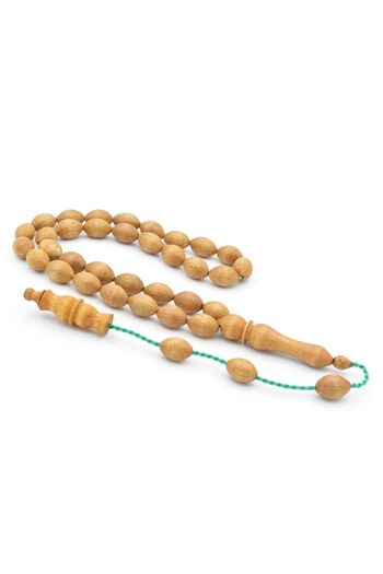 Murty99 Master Work System Beige Cut Beech Wooden Prayer Beads