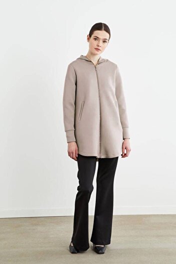 two in sis Τονίκ με κουκούλα Scuba Sweat Tunic Τσέπη Λεπτομέρεια με κουκούλα Hijab Sweat Tunic
