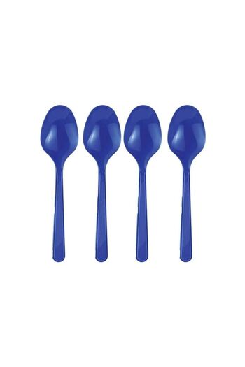 Ambalaj Evi Plastic Spoons Navy Blue Birthday Party Spoons 25 Pieces Navy Blue Plastic Spoons