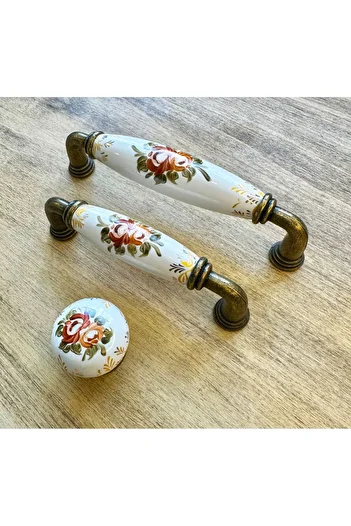 Karan Porselen Porcelain Furniture Drawer Cloakroom Kitchen Cabinet Handle