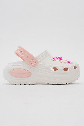 Ccway Women's flat slippers white powder