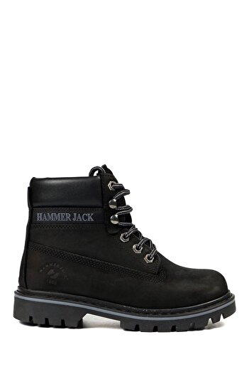 Hammer Jack Roller Boot Γνήσιο δέρμα Μαύρο Nubuck Ανδρικές Μπότες εξωτερικού χώρου