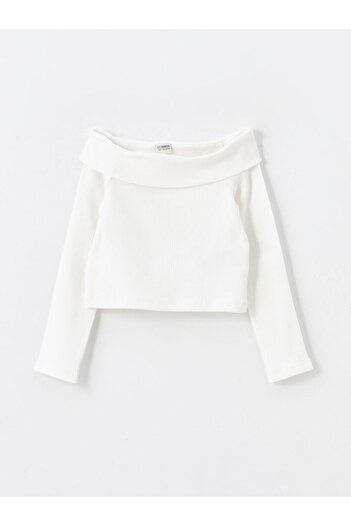 LC Waikiki LCW Kids Girl's Boat Neck T-shirt