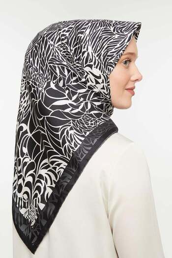 Levidor Twill Silk Scarf - 3908-10 Black