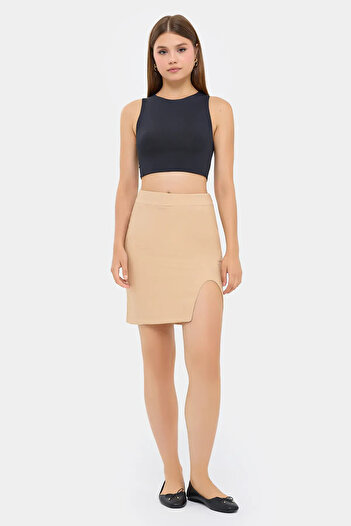 Hiccup High Waist Slit Seamless Skirt