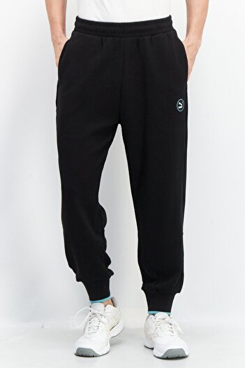 Puma Men Sportswear Fit Brand Logo Drawstring Training Sweatpants, Black