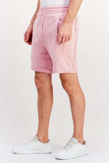Tribe of 6 Men Plain Basic Shorts, Pink