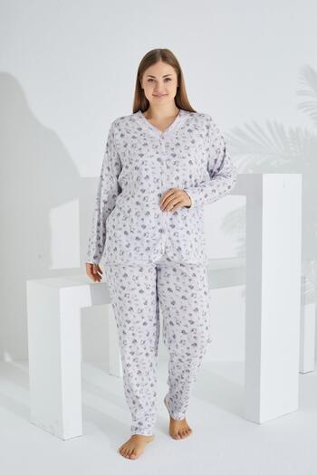 Etoile 100% Cotton Long Sleeve Large Size Women's Pajamas Set 98906