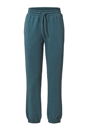 Tchibo Women Regular Fit Side Pocket Jogger Pants, Teal Green