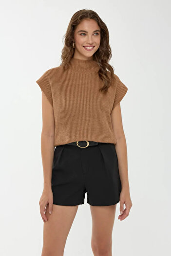 Hiccup Half Collar Knitted Sweater