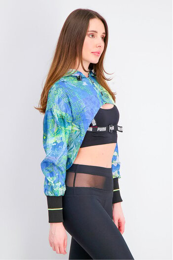 Puma Women Central Saint Martins Cropped Jacket, Blue Combo