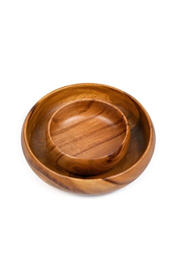 SepetçiBaba Bella - Acacia 2 Piece Large Size Bowl Set 25 cm / 15 cm