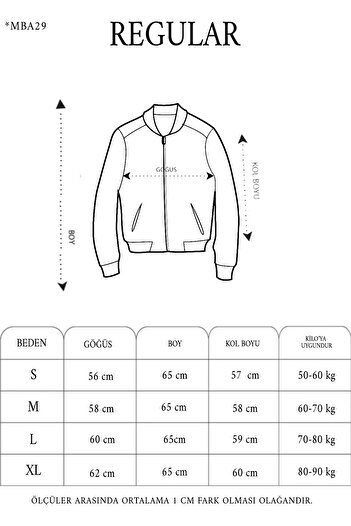 LUMİART Full Zippered Long Sleeve Printed Bomber Jacket - Black