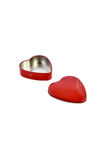 miatamer 1Pc Red Heart Metal Box Gift, Candle,Decoration/Storage, Valentine's Day Accessory Gift