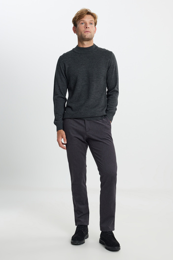 ALTINYILDIZ CLASSICS Βαμβακερό Comfort Fit Relaxed Cut Πλαϊνή τσέπη ελαστικό ΚΑΦΕ παντελόνι