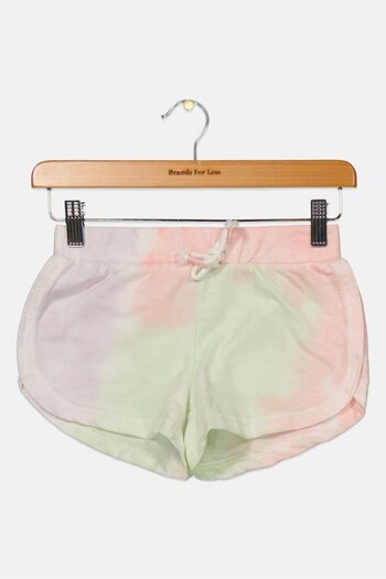Imperial Star Kids Girl Plain Pull On Shorts, Pink Combo