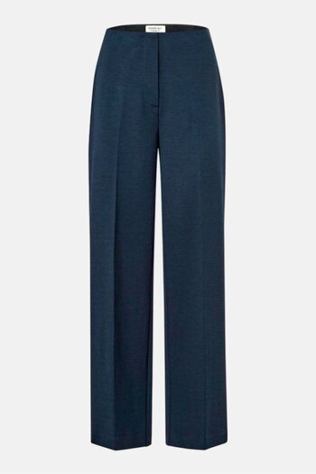 Tchibo Women Slim Fit Solid Straight Pants, Navy