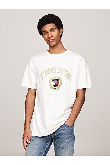 Tommy Hilfiger Tjm Reg Tj - Gold Crest Pattern T-Shirt