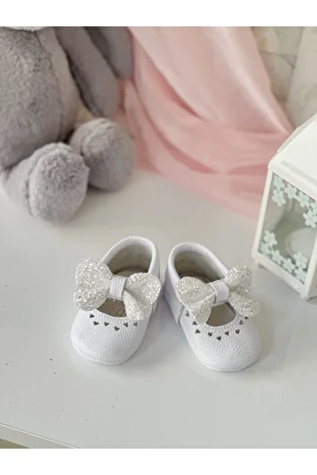 Li Puna White Shine Genuine Leather Baby Moccasin
