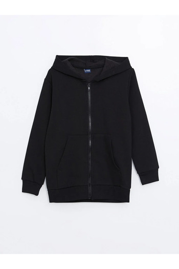LC Waikiki Φούτερ LCW Kids Dark Navy με κουκούλα για αγόρι με φερμουάρ