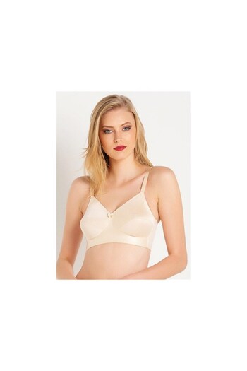Magic Form 1722 Plain Fabric Non-Wireless Compress Bra - Skin