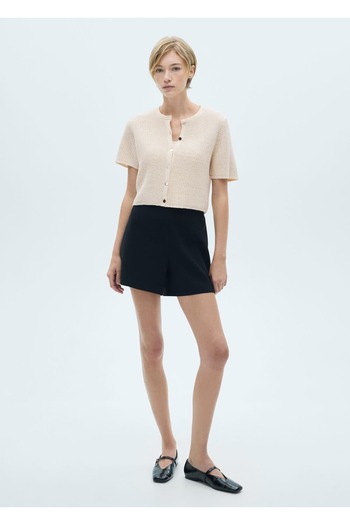 MANGO Woman Short Sleeve Knit Cardigan