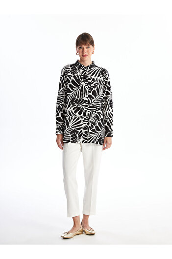 LC Waikiki Lw - Judge Collar Patterned Long Sleeve Women's Tunic