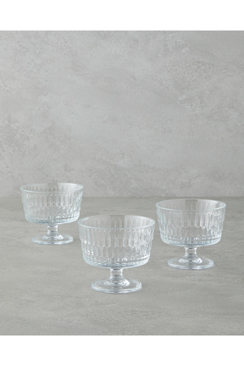 English Home Transparent Pure Glass - Set of 3 250 ml Cups