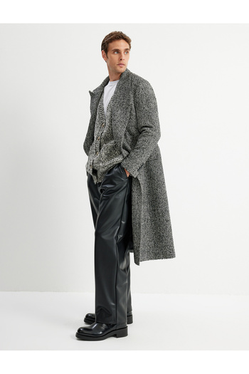 Koton Chino Faux Leather Trousers - Pocket Detail and Buttons