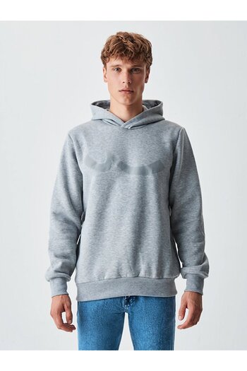 Ltb Sıgnli Hooded Zipperless Regular Fit Gray Sweatshirt