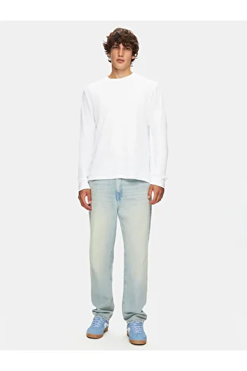 Ltb O-Neck Long Sleeve White T-Shirt