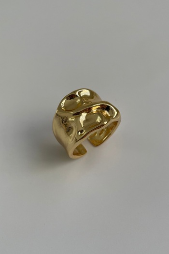 Lavian Accessories Formless Gold Büyük Yüzük
