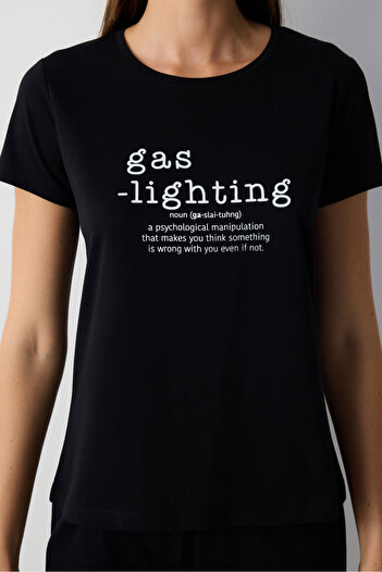 Penti Pamuklu Gas-lighting Siyah Pantolon Pijama Takımı