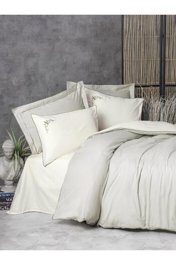 kapsulavm Double Elite Satin Bedding Set Teresa Beige